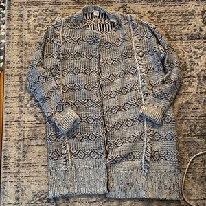 Gap size med black and white sweater jacket